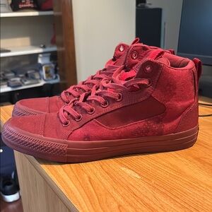 Converse High-Top Sneakers in Red